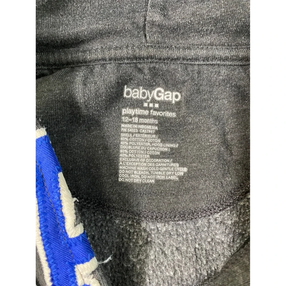 Kids Orange Champ Pullover Sweater & Gray Gap Zip Hoodie Set Size 12-18 months